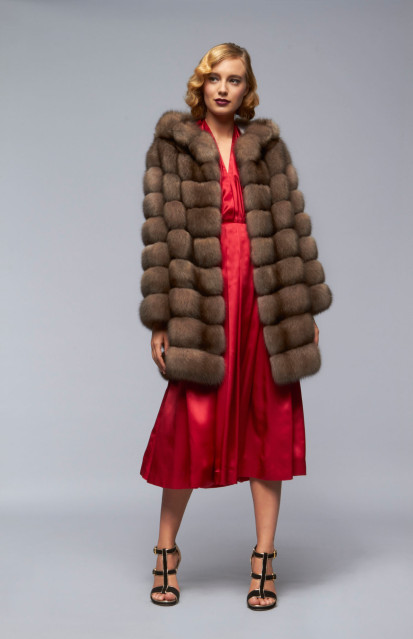 Sable fur coat model B143